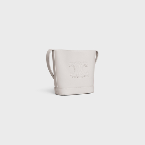 MINI BUCKET CUIR TRIOMPHE IN SMOOTH CALFSKIN CHALK - Image 2